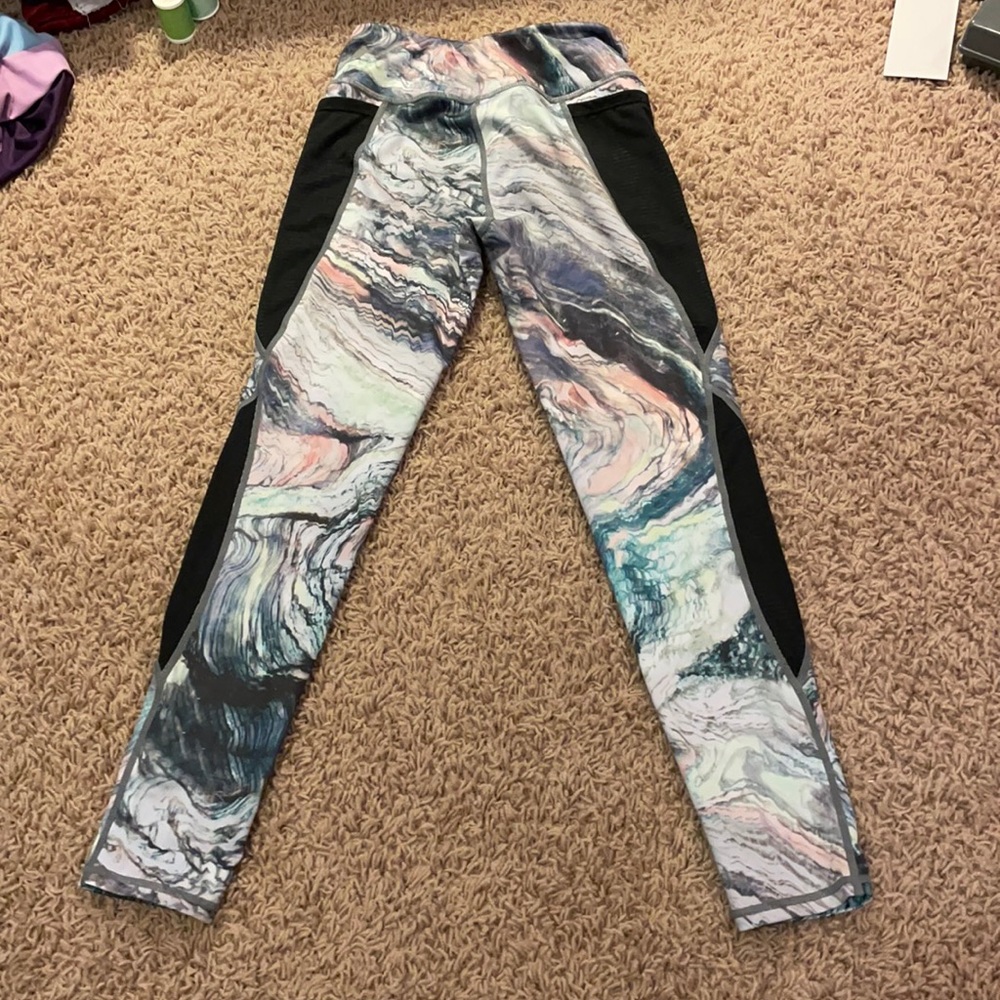 Colorful pattern kids leggings with pockets